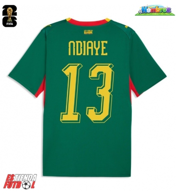 Senegal Iliman Ndiaye #13 Segunda Equipación Mundial 2026 Manga Corta